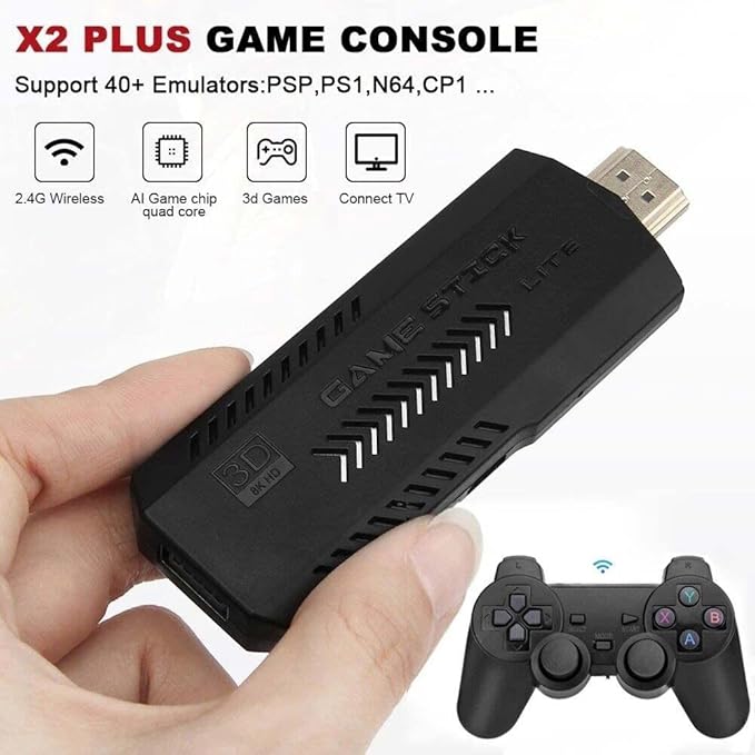 X2 Plus Retro Console – 40,000+ Games, 128GB, 4K, Wireless