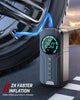 Portable Smart Tire Inflator 150PSI – Rechargeable Digital Air Pump with Auto Shut-Off