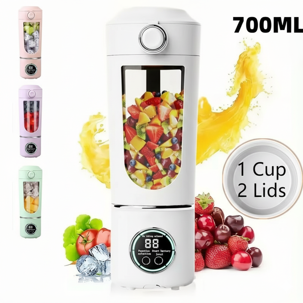 Portable 2-in-1 Juice Blender 700ml – Smoothie & Shake Maker