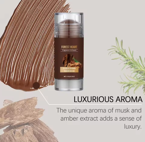 Sandalwood Solid Perfume Balm – Long-Lasting Alcohol-Free Fragrance Stick